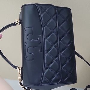 Nwt black tory Burch top handle bag